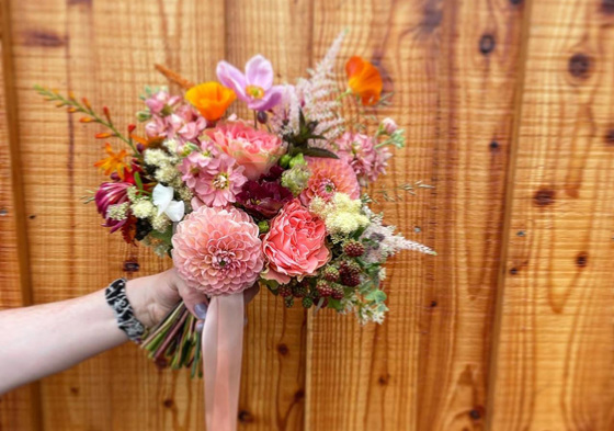 Colourful pink bouquet